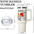thumbnail image 2 of 40 oz Teacher Tumbler with handle Lid and Straw, Best Teacher Ever Vacuum Insulated Travel Coffee Mug CupTumbler,teacher appreciation gifts for Women, 2 of 6