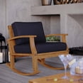thumbnail image 2 of Modway Marina Outdoor Patio Teak Rocking Chair in Natural Navy, 2 of 8