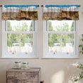 thumbnail image 2 of LALILO Kitchen Curtain Valance With Jaipur City Scape And Lake Rod Pocket Window Curtain 52"x 18" Set of 2, 2 of 5