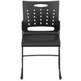 thumbnail image 2 of Bowery Hill Metal/Plastic Ergonomically Stacking Chair in Black, 2 of 7