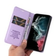 thumbnail image 5 of Wallet Case for Samsung Galaxy S23 Ultra, Business Style PU Leather Magnetic Adsorption Flip Folio Cover with Kickstand Card Slots Cash Holder Soft Silicone Shockproof Protective Case,Purple, 5 of 9