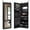 Black, variant on Costway Wall Door Mounted Mirror Jewelry Cabinet Organizer LED Lights Brown