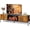 Rustic Brown, variant on 58" TV Stand for 65 Inch TVs, Mid Century Modern Entertainment Center with 2 Storage Cabinets & Open Shelf, Media Console Table with Metal  for Living Room, Bedroom, Black