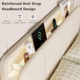 thumbnail image 4 of Virans Full Size Velvet Upholstered Bed Frame with Headboard & 2 Storage Drawers,Princess Platform Bed Frame with Charging Station & LED,No Box Spring Needed,Beige, 4 of 9