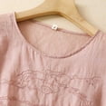 thumbnail image 5 of Tank Tops For Women Summer Cotton And Linen Embroidered Solid Color Vest Camisole Tops For Women, 5 of 7