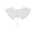 thumbnail image 1 of INSPIRE CHIC Collier Détachable Faux, Mini Cape Col Ras du Cou Faux Dickey pour Blouse Blanc-1(Lacets Blancs), 1 of 5