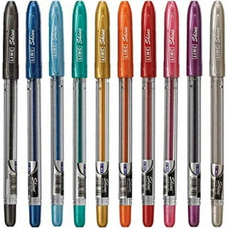  Pentel Sparkle Pop Metallic Gel Pen, 1.0mm Bold Line, Assorted  Colors, Pack of 8 (K91BP8M) & Arts Sparkle Pop Metallic Gel Ink Pen, 1.0mm  Bold Line, Assorted Colors, Pack of 8 (