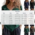 thumbnail image 4 of Rvasteizo Womens Summer Long Sleeve V Neck Blouses Shirts Solid Color Long Sleeve V Neck Linen Ruffle Hem Top, 4 of 5