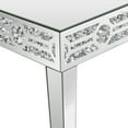 thumbnail image 6 of Silver Mirrored Coffee Table, Rectangle Living Room Tables with Crystal Inlay, Unique Modern Mirror Coffee Table Mirrored Furniture for Living Room, Office, 6 of 6