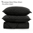 Exclusivo Mezcla 2Piece Black Twin Size Quilt Set, Box Pattern