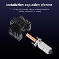 thumbnail image 3 of Upgraded Extruder Hotend Kit V2.0 for Bambu Lab X1C P1P Extrusion Head with 0.4mm Hardened Steel Nozzle Ceramic Heater for High-Temperature Fast and Stable 3D Printing Suitable for 1.75mm F, 3 of 6