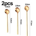 thumbnail image 2 of Long-handled Ice Tea Spoon Set Long-handled ice tea spoon, cocktail stir spoons, stainless steel coffee spoons Set of 6, 2 of 5