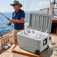 thumbnail image 2 of Costway 84QT Portable Wheeled Ice Cooler with Foldable Pull & Carry Handles for Camping, 2 of 11