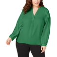 thumbnail image 2 of I.N.C Womens Business Pullover Blouse, Green, Plus Size, 1X, 2 of 2