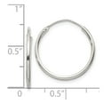 thumbnail image 3 of FB Jewels Sterling Silver 1.3mm Hoop Earrings, 3 of 3