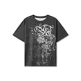 thumbnail image 2 of Yunliwuli Women's Summer Casual Gothic Tops Short Sleeve Vintage Pattern Print Loose T-shirt, 2 of 10