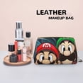 thumbnail image 7 of Saiise Mario Print Makeup Bag PU Leather Travel Makeup Bag Organizer Makeup Pouch, Portable Cosmetic Bags for Women,Cute Make Up Bag for Travel Size Toiletries Accessories Brushes, 7 of 7