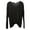 Black, variant on EDFBUYKRS Woman Blouse Plus Size Short Sleeve Casual Tops Heart Print Button Down Shirts for Women Xl