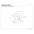 thumbnail image 3 of Fauceture CC44401DL 1/2" IPS, 1/2" O.D. Compression Angle Valve, Chrome, 3 of 3