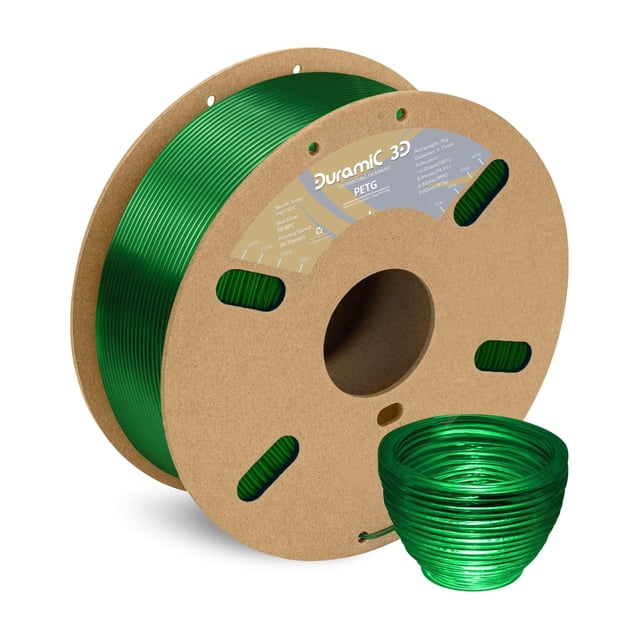 Filamento de impresión 3D DURAMIC 3D PETG 1.75 mm verde translúcido