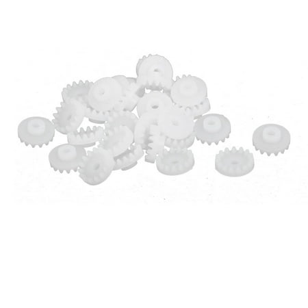 - 30PCS 15 Teeth 2mm Hole Diameter Plastic Gear Wheel for RC Toy Car
