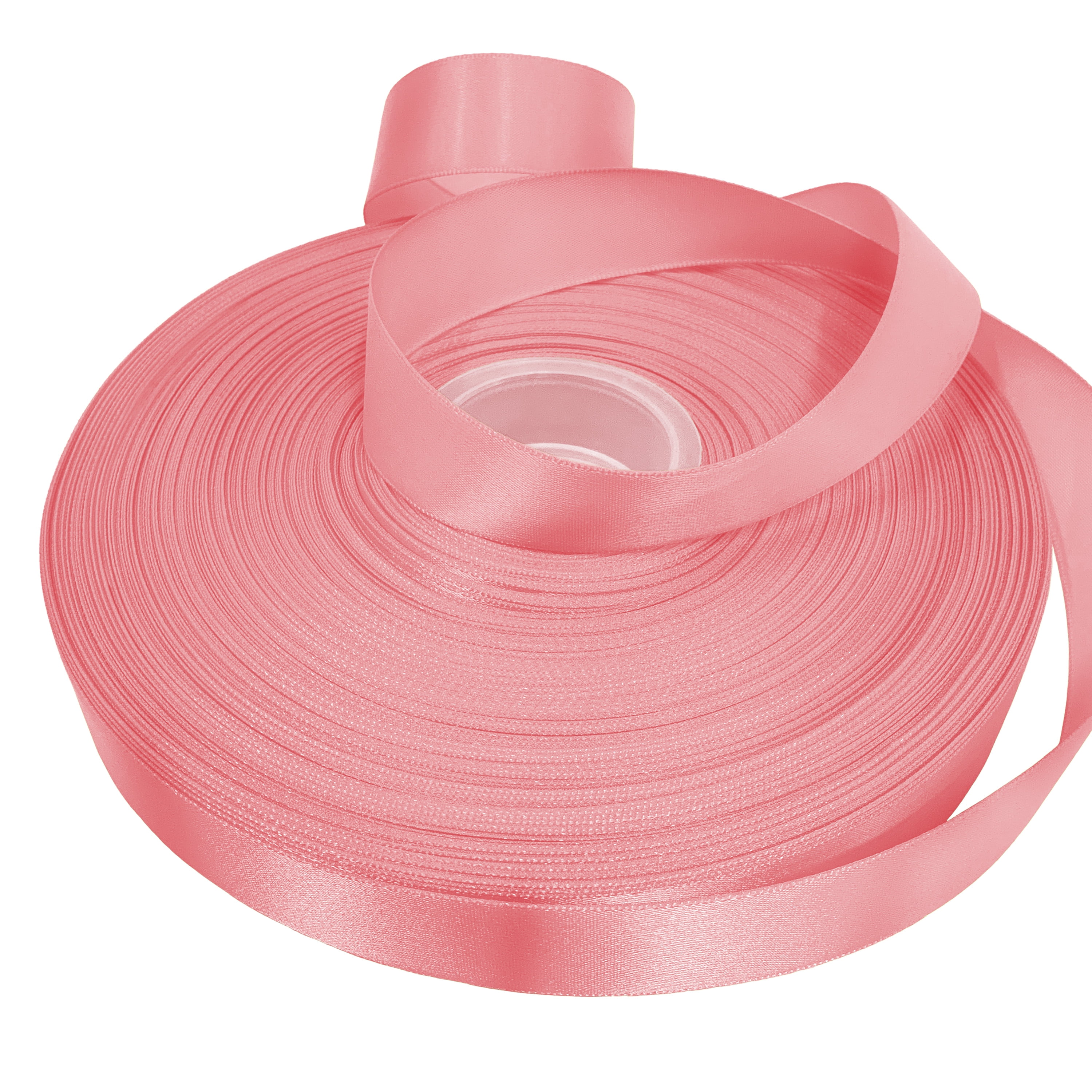 Pink Rose Premium Double Faced Satin Ribbon, 1-1/2x50 yards