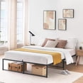 thumbnail image 7 of Metal Bed Frame Queen Size - Metal Bed Frame with No Box Spring Required and Non Slip,for Families,Dormitories, and Apartments,79.9" L x 60.2" W x 13.9" H,Black, 7 of 7