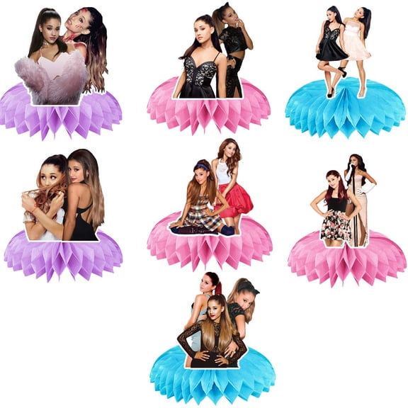Ariana Grande Aesthetic Centerpieces Honeycomb Table Toppers Decorations for Photo Props Birthday Party Decor Supplies