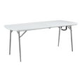 thumbnail image 2 of Pemberly Row Table Pliante en Deux 30x72 Pouces en Plastique Robuste, Gris Moucheté, 2 of 8