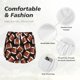 thumbnail image 4 of Balery Brown Football On Black Pantalones cortos deportivos para mujer con forro y dos bolsillos, elásticos, para entrenamiento, gimnasio, yoga-Small, 4 of 7