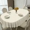 thumbnail image 3 of Oval Tablecloth, French Country Printed Oval Table Cloth-60x120 Inch, Fabric Washable and Waterproof Oval Table Cover for Farmhouse Kithchen Dining Decoration, 3 of 6