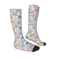 thumbnail image 3 of Fotbe Colorful Cute Pig print Women's Men's Novelty Crew Socks Cotton Socks Knee High Socks for Walking,Running,Nurses,Pregnancy, 3 of 9
