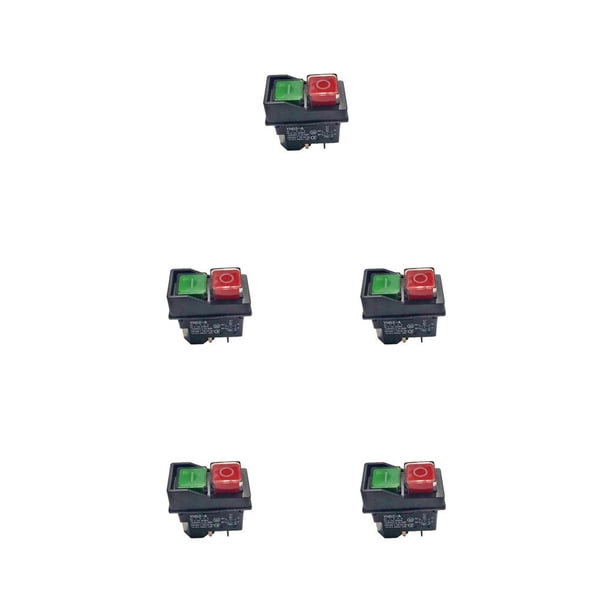 Eigraketly Interruptor de encendido/apagado de seguridad de 4 pines/5 pines, interruptores electromagnéticos ligeros, mezclador de hormigón de Type4 NO4