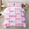thumbnail image 2 of Erosebridal Pink Purple Multicolor Bow Twin Quilt Set for Girls, Colorful Ribbon Twin Coverlet Set, 2 Pieces, 2 of 7