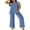 Baby Blue, variant on LYMAYTER S-2XL Women Casual Sets Solid Color Loose Suits Comfy Tank Breathable 2-Piece Vacation Outfits