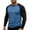 Blue#raglan long sleeve tops men, variant on Mens Baseball T-shirts Raglan Long Sleeve Crewneck Tops Lightweight Moisture Wicking Workout Shirts Color Block Casual Fall Tees Orange XXL