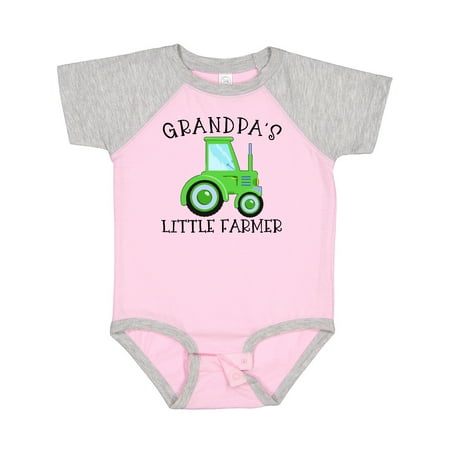

Inktastic Grandpa s Little Farmer- Green Tractor Gift Baby Boy or Baby Girl Bodysuit