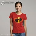 thumbnail image 6 of Junior's The Incredibles Classic Logo  Graphic Tee Red Large, 6 of 9
