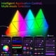thumbnail image 4 of Paneles de luz LED triangulares, colores, paquete de 8 unidades RGB con control remoto y aplicación, 4 of 8