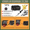 thumbnail image 4 of BUBUQE Train Set for Kids Remote Control Electric Toys Steam Locomotive, Cargo Cars & Luxury Tracks, 4 of 9