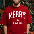 thumbnail image 2 of Merry Brother Retro Christmas T-Shirt, Matching Family Holiday Tee, 2 of 7