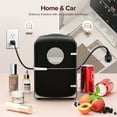 thumbnail image 3 of Auseo Mini Fridge, Portable Fridge Personal, 4 Liter/6 Cans Countertop, 120V AC/ 12V DC, Cooler and Warmer for Drink Office Dorm Bedroom Car, Black, 3 of 10