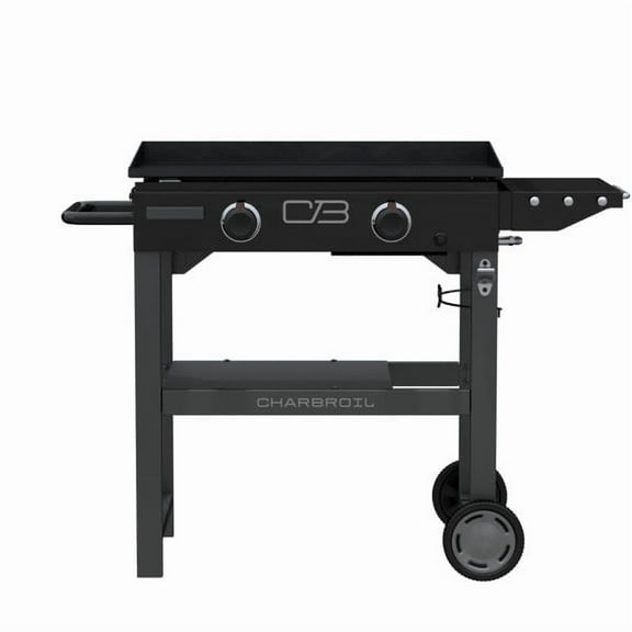 Charbroil® 28" Performance Series™ Propane Gas Griddle with Cart 2 Burner Flat Top Grill, Black
