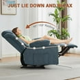 thumbnail image 4 of BeesClover Manual Recliner Chair with Massage & Heat – 8-Point Vibration, Lumbar Heating – Swivel Glider Rocking Recliner, Easy Assembly, Living Room Chair, 4 of 6