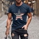thumbnail image 1 of Tops para hombre, blusas y camisas de cuello redondo y manga corta para hombre, camiseta de cuello redondo y manga corta con estampado de la bandera del Día de la Independencia de Estados Unidos para, 1 of 5