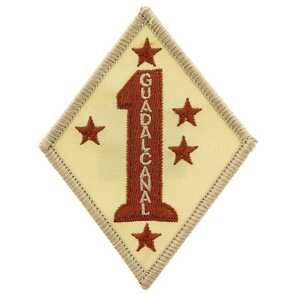 Eagle Emblems PM0601 Patch - USMC, 1st Division - Desert - 3.5 in.