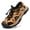Yellow, variant on Men's Closed Toe Leather Sandals Outdoor Hiking Beach Sandal Waterproof Athletic Fisherman Shoes