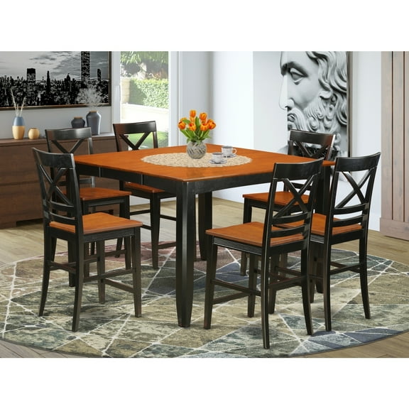 Counter Height Dining Set - 9 Piece Table & Chair Set - Modern Bar Height Furniture