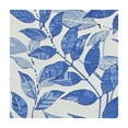 thumbnail image 4 of HAOXIT  Rustic Tablecloth Classic Plant Leaf Printed Linen Fabric Table Cover Farmhouse Decoration Rectangle/Square Blue for Kitchen Dining 52*52, 4 of 8