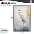 thumbnail image 4 of Stupell Industries Coastal Distressed Egret with Misty Reflection Gray Framed Giclee Art, 12 x 18, by Petals Prints Design, 4 of 8